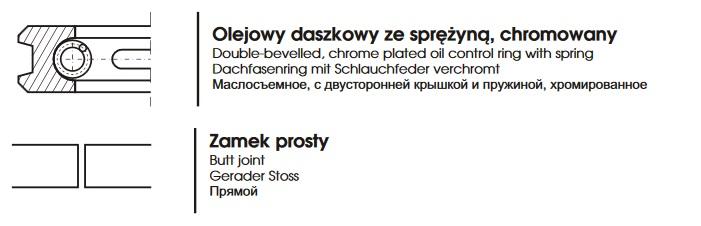 Pierścień Olejowy Mf Podwyższany 91.478x6.36