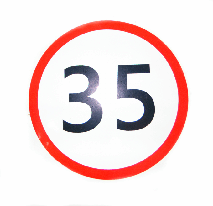 Naklejka Ograniczenie Prędkości 35 Km/H | NOMORE35