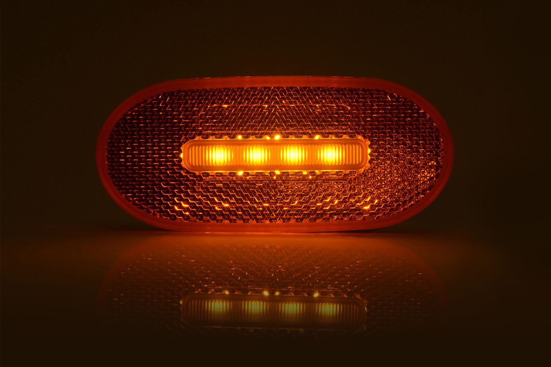Lampa Obrysowa Pozycyjna Boczna W196 12v/24v Led Pomarańczowa - zdjęcie 4
