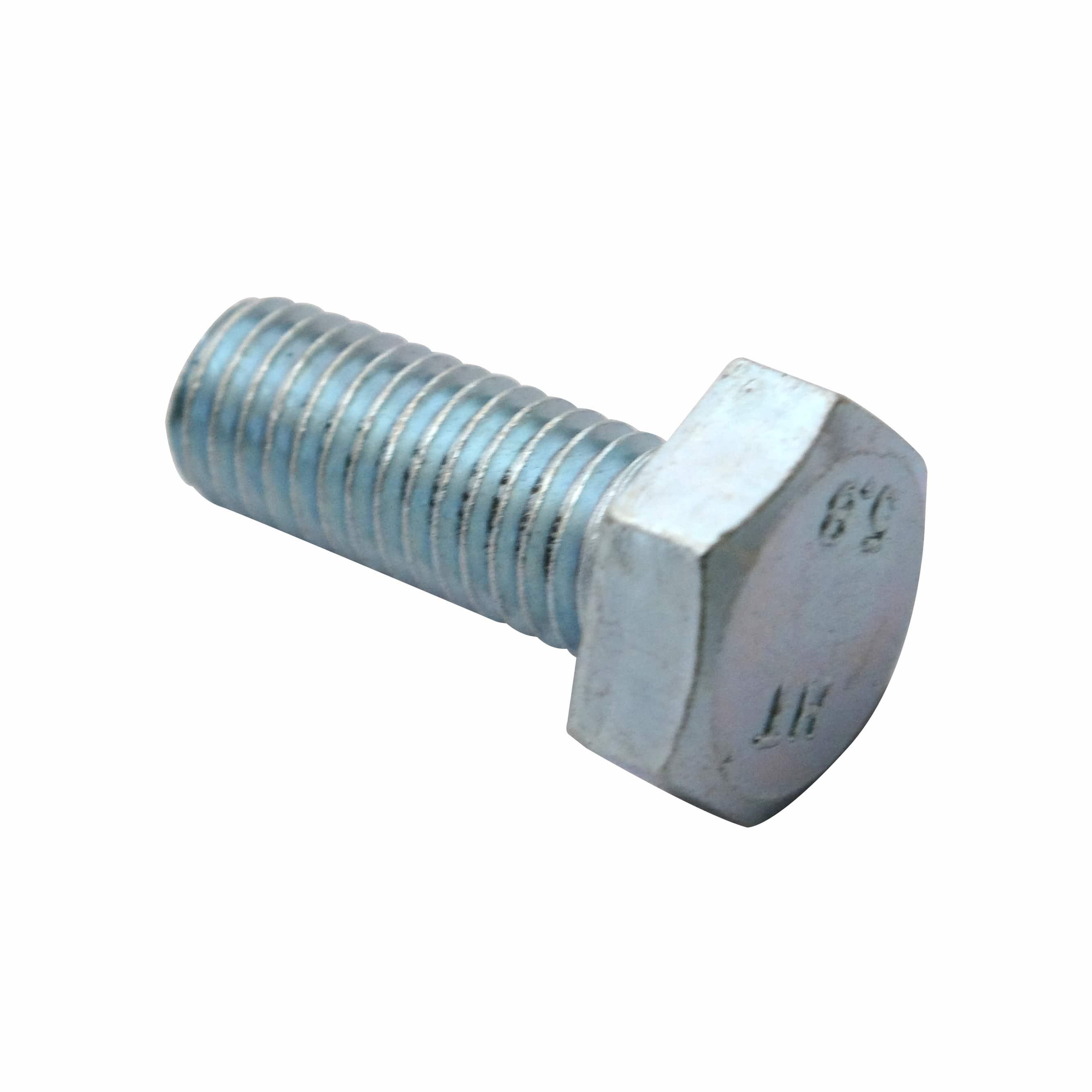 Śruba Z Łbem 6-Kątnym Pełny Gwint M10x25 Kl.8.8 Din933 Ocynk Biały - zdjęcie 2