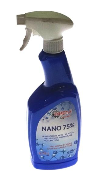 Płyn Do Dezynfekcji Powierzchni Nano 75%0,75l