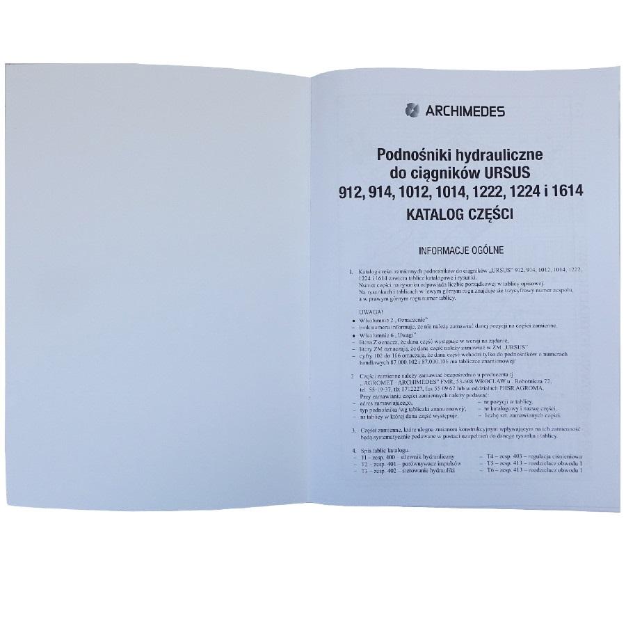 Katalog Części Podnośników Hydraulicznych 912 914 1012 1014 1222 Ursus - zdjęcie 3
