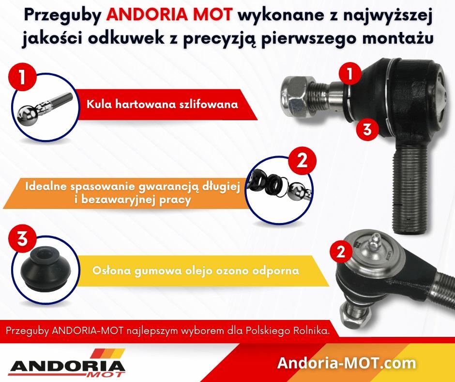 Przegub Kątowy Kulowy Ii Gwintowany Z Nakrętką Ursus C-360 9010200 Andoria - zdjęcie 4