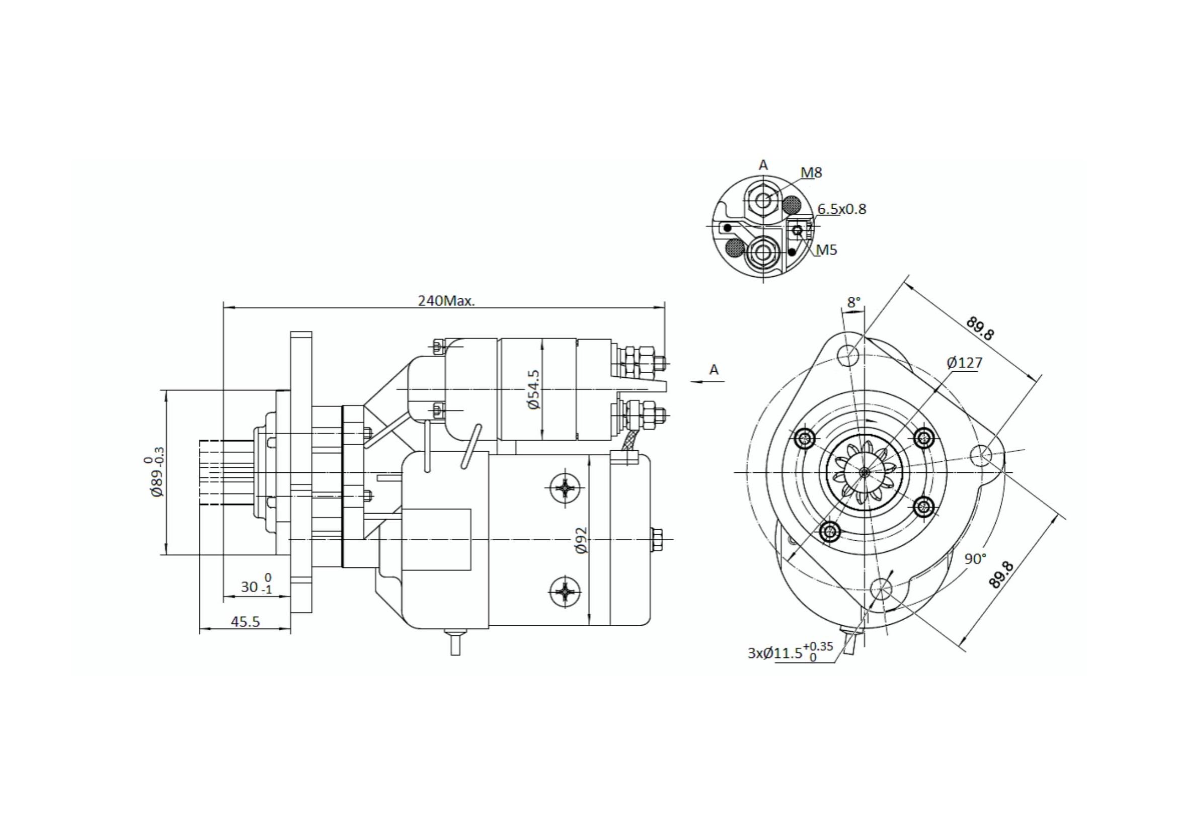 Rozrusznik Z Reduktorem Typu Magneton Case Mf 9142720 Elmot - zdjęcie 6