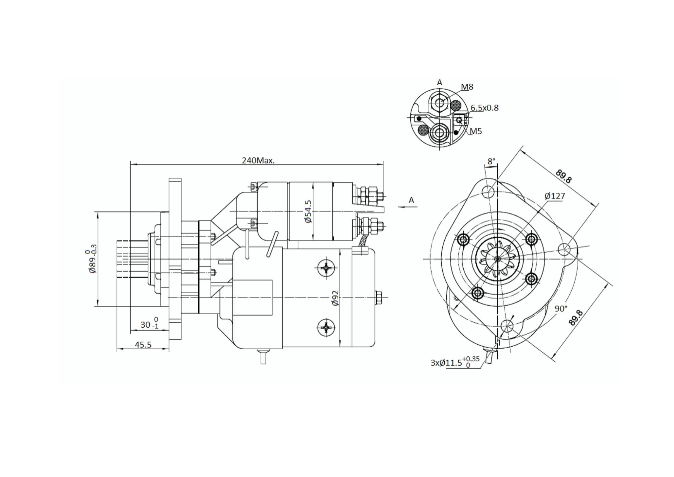 Rozrusznik Z Reduktorem Typu Magneton Case Mf 9142748 Elmot - zdjęcie 6