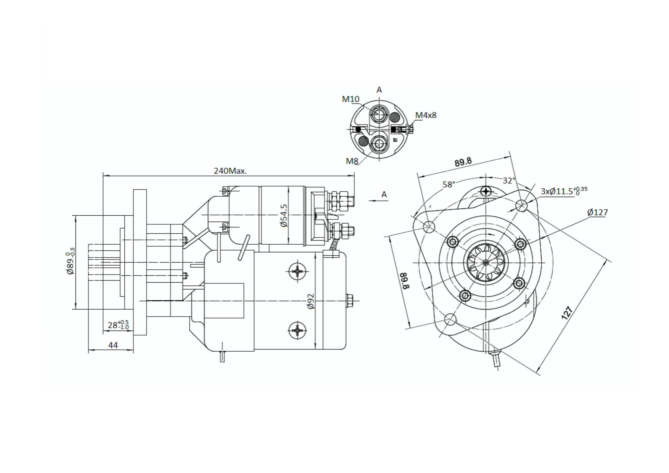 Rozrusznik Z Reduktorem Mf Claas Typu Magneton 9142804 Elmot - zdjęcie 6
