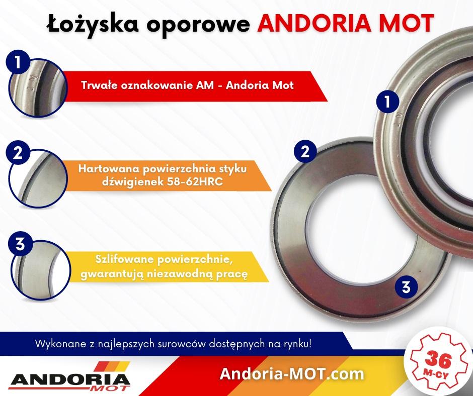 Łożysko Wyciskowe Oporowe Średnie C-385 Andoria 80108160KAM - zdjęcie 5