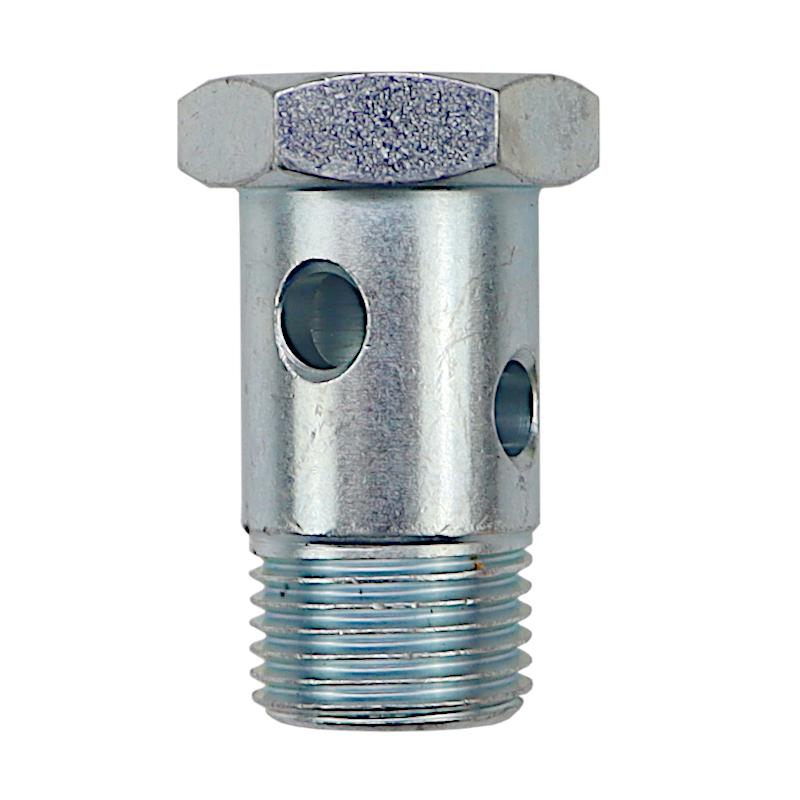 Śruba Przelewowa Calowa 1/2" L-47mm 4 Otwory Do Układu Wspomagania
