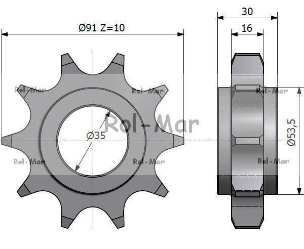 Koło z-10 1 fi=35 rozrzutnik | 2219040120 - zdjęcie 2