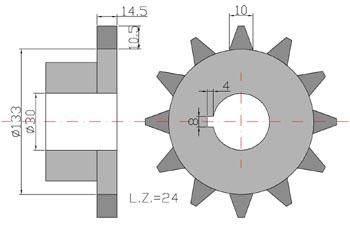 Koło z-24 3/4 fi=30 rozrzutnik | 2213050020 - zdjęcie 2