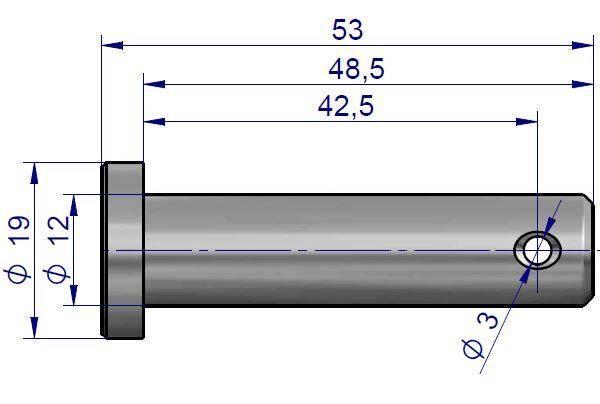 Sworzeń ucha łańcucha bocznego c-330 50163250 - zdjęcie 2
