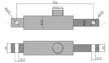 Cylinder hydraulicznysiłownik smn 1.20/86 nurnikowy rozsiewacz nawozów brze - zdjęcie 2