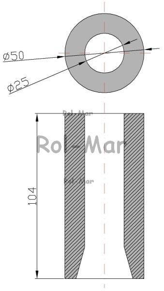 Tuleja mocowania zęba 880mm 5193-ft88n ładowacza fi 50 tur - zdjęcie 2