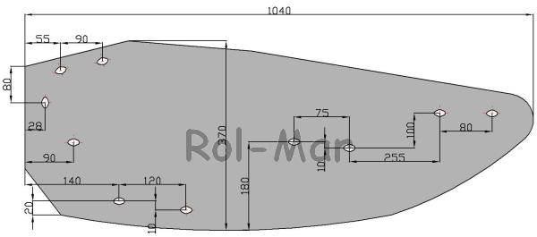 Skrzydło odkładni prawe 14"-16" kverneland vulcan pasuje śruba m12x35nos 10 - zdjęcie 3