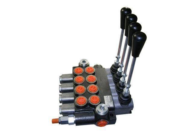 Rozdzielacz hydrauliczny czterosekcyjny z zatrzaskami 4 40l