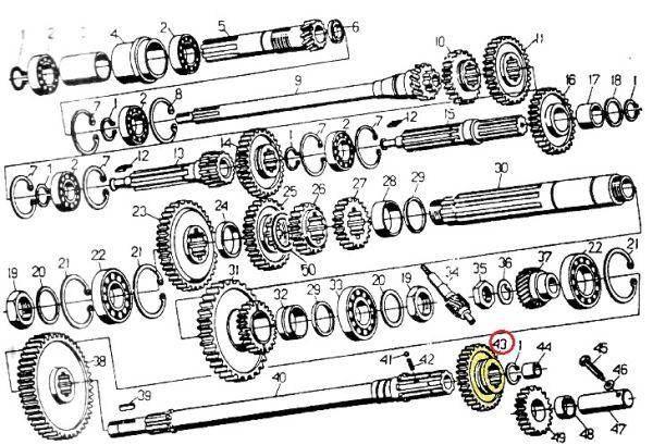 Koło zębate przesuwne napędu pompy hydraulicznej c-330 oryginał ursus - zdjęcie 3