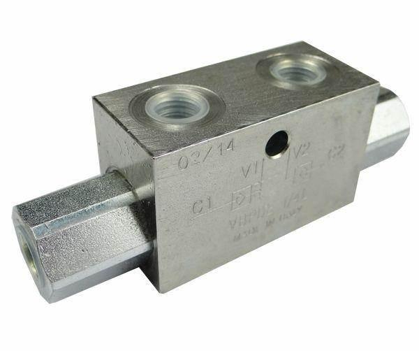Zawór vbpde 1/4" zwrotny bliźniaczysterowany zamek hydrauliczny