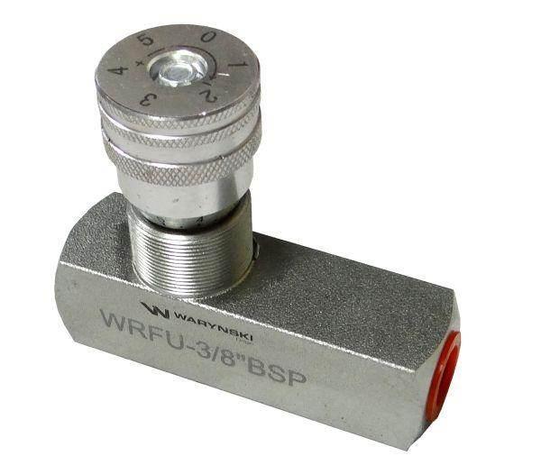 Zawór dławiąco-zwrotny wrfu 90 3/8"bsp waryński