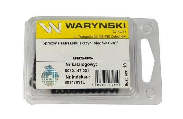 Sprężyna zatrzasku skrzyni biegów po 10 c-385 oryginał ursus - zdjęcie 2