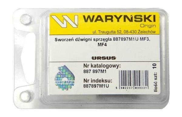 Sworzeń dźwigni sprzęgła 887897m1u po 10 mf3/4 oryginał ursus - zdjęcie 2