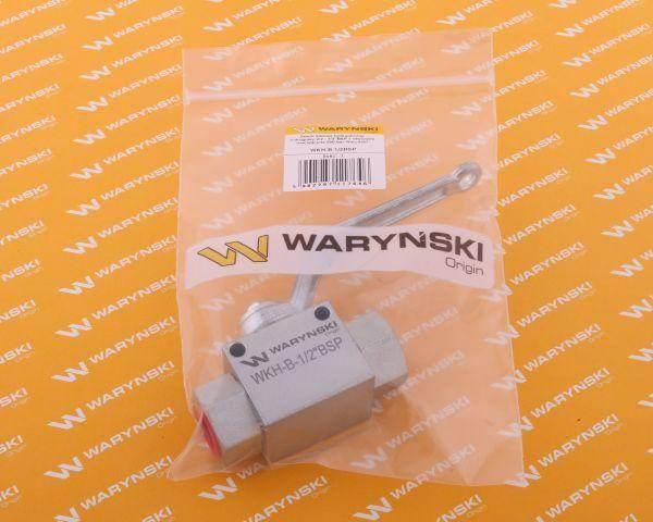Zawór kulowy hydrauliczny 2-drogowy 2/2 1/2"bsp z otworami mocującymi 500 bar waryński - zdjęcie 3