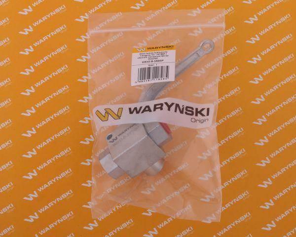 Zawór kulowy hydrauliczny 3-drogowy 3/2 3/8"bsp z otworami mocującymi 500 bar waryński - zdjęcie 5