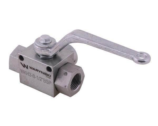 Zawór kulowy hydrauliczny 3-drogowy 3/2 1/2"bsp z otworami mocującymi 500 b