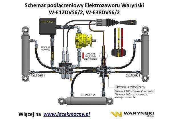 Dzielnikzawórelektrozawór kierunkowy elektromagnetyczny kontroli w-e38dvs6/2 dvs6/50 l/min g3/8" 50l waryński - zdjęcie 3
