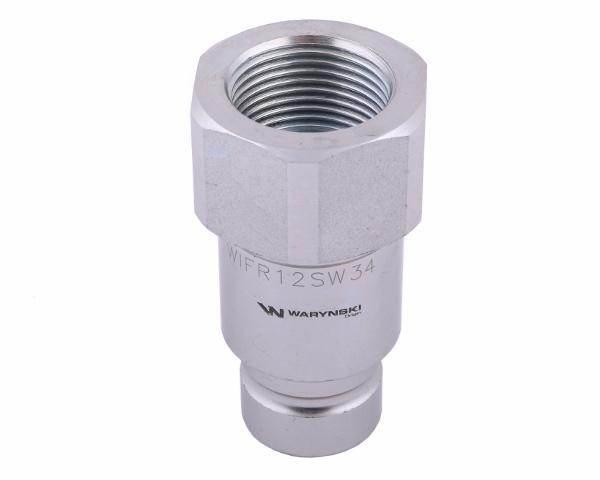 Szybkozłącze hydrauliczne suchoodcinające rozmiar 1/2 wtyczka g3/4"bsp gwint wewnętrzny iso16028 waryński - zdjęcie 3