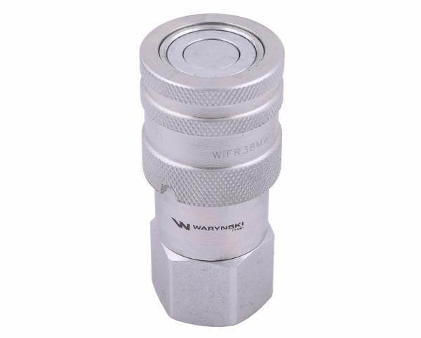 Szybkozłącze hydrauliczne suchoodcinające rozmiar 3/8 gniazdo g1/2"bsp gwint wewnętrzny iso16028 waryński - zdjęcie 4