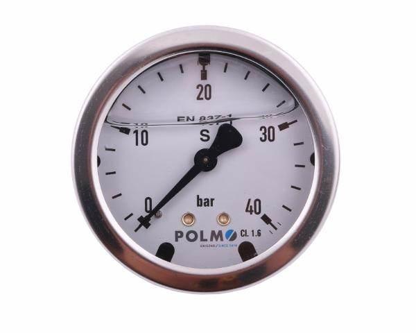 Manometr glicerynowy m63 0-40 bar tylne przyłącze g1/4" polmo - zdjęcie 2