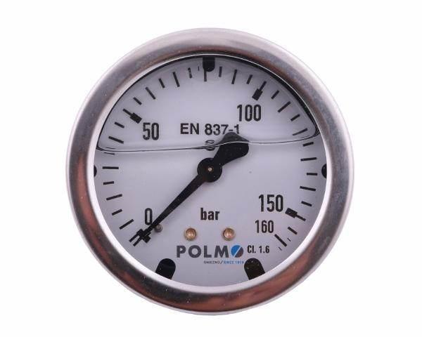 Manometr glicerynowy m63 0-160 bar tylne przyłącze g1/4" polmo - zdjęcie 2