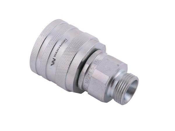 Szybkozłącze hydrauliczne skręcane wtyczka m22x1.5 gwint zewnętrzny 300bar waryński - zdjęcie 3
