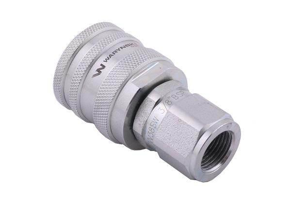 Szybkozłącze hydrauliczne skręcane wtyczka g3/8"bsp gwint wewnętrzny 300bar waryński - zdjęcie 3