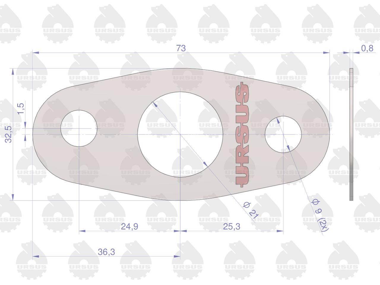 Uszczelka korpusu przekładni licznika krążelit 0.8mm c-360 po 10 oryginał u - zdjęcie 2