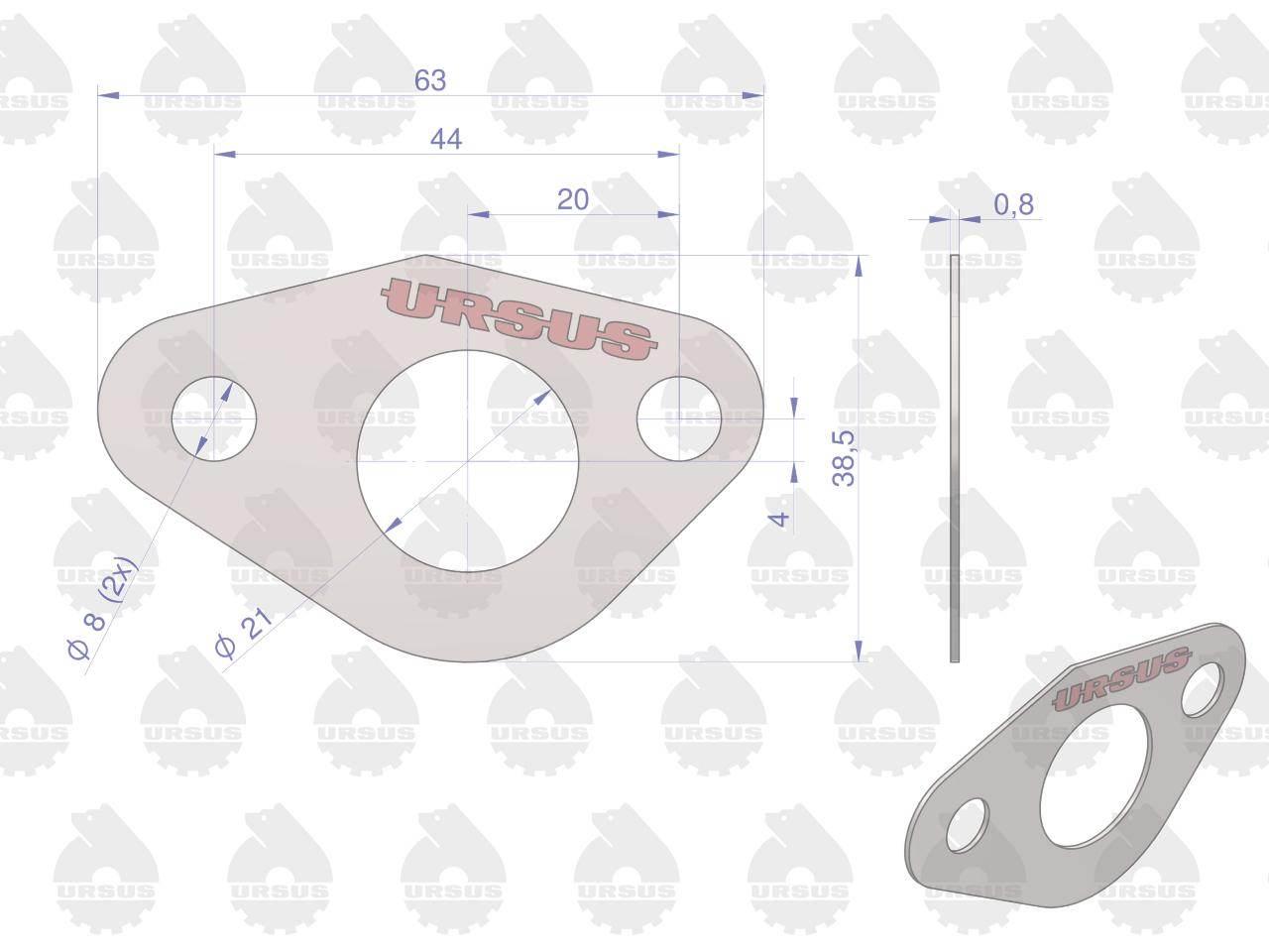Uszczelka układu smarowania krążelit 0.8mm 50607310 c-360 po 10 oryginał ur - zdjęcie 2