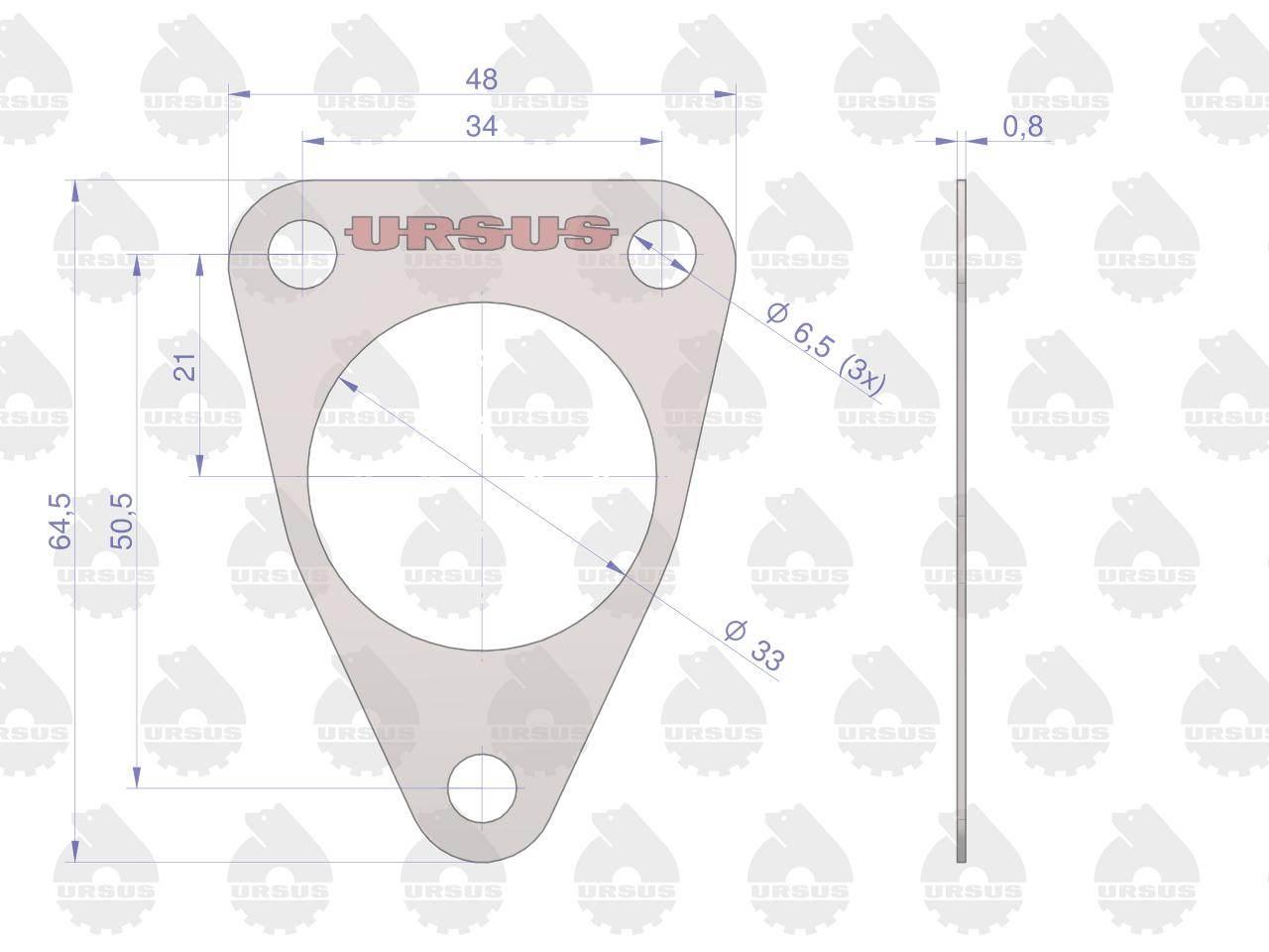 Uszczelka pompy zasilającej krążelit 0.8mm c-360 po 10 oryginał ursus - zdjęcie 2