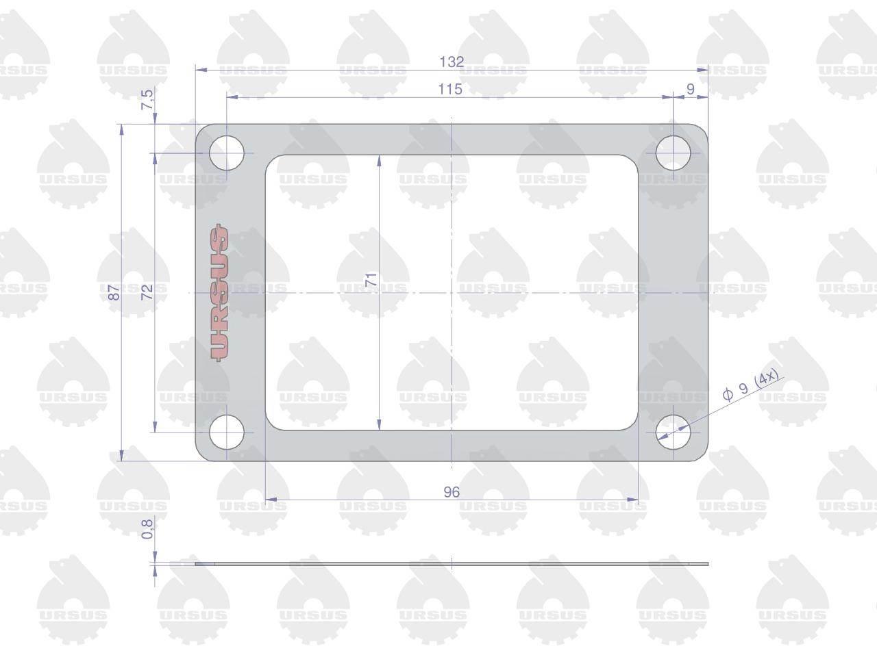 Uszczelka pokrywki pochwy krążelit 0.8mm c-330 po 10 oryginał ursus - zdjęcie 2