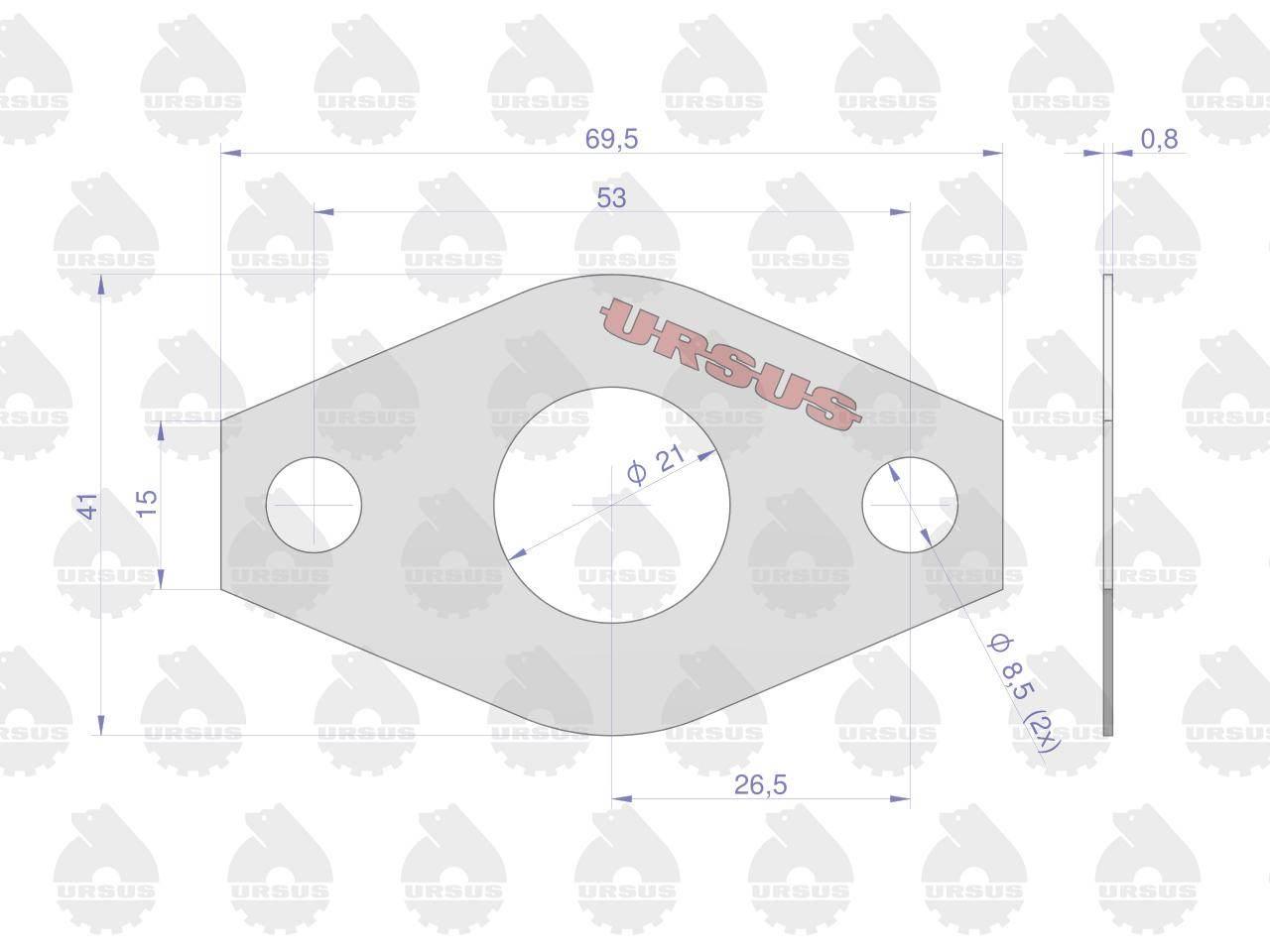 Uszczelka pompy olejowej krążelit 0.8mm c-330 po 10 oryginał ursus - zdjęcie 2