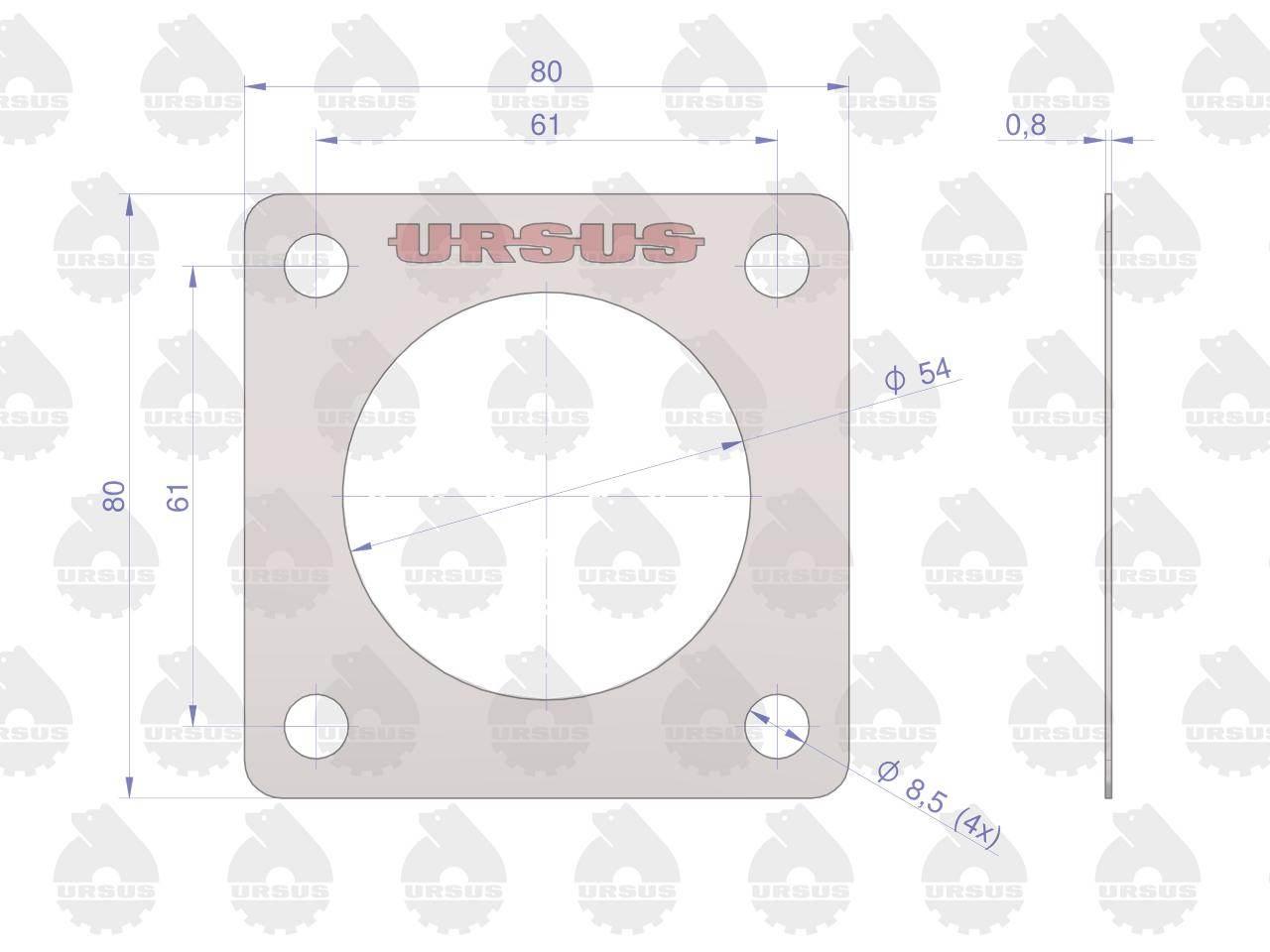 Uszczelka termostatu 951310 krążelit 0.8mm c-360 zetor po 10 oryginał ursus - zdjęcie 2