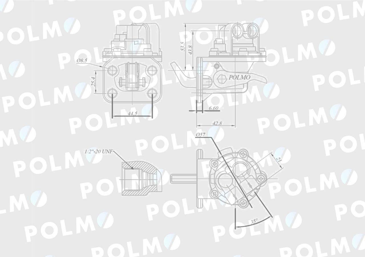 Pompa zasilająca 130300080739 polmo | 296265A1P - zdjęcie 2