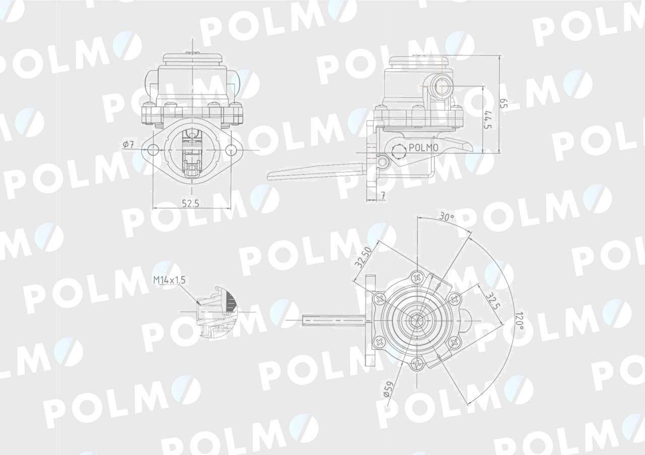 Pompa zasilająca 3055375r93 polmo | 3055375R92P - zdjęcie 2