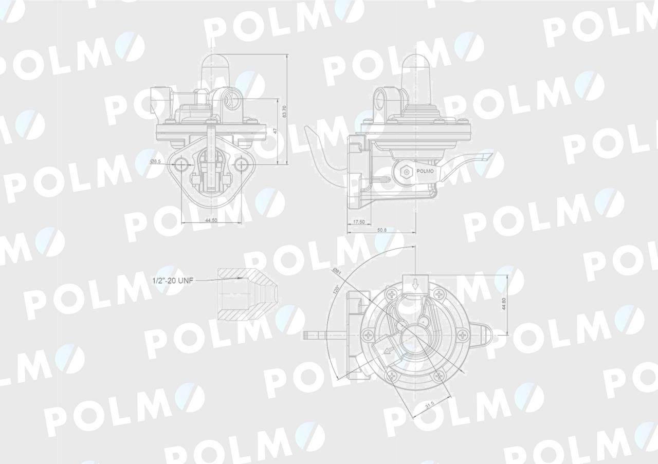 Pompa zasilająca 3637286m91 polmo | 4222107M91P - zdjęcie 2