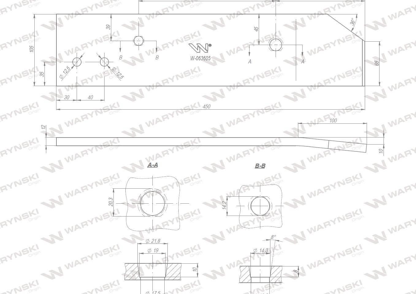 Płoza krótka prawa kverneland stal borowa waryński - zdjęcie 2