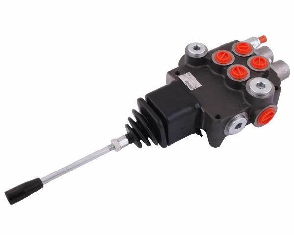 Rozdzielacz hydrauliczny dwusekcyjny 2-sekcyjny 80l z joystickiem