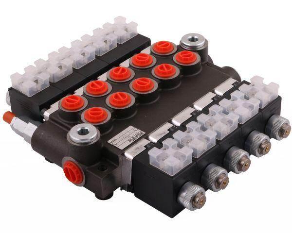 Rozdzielacz hydrauliczny 5-sekcyjny sterowany elektrycznie 12v 50l