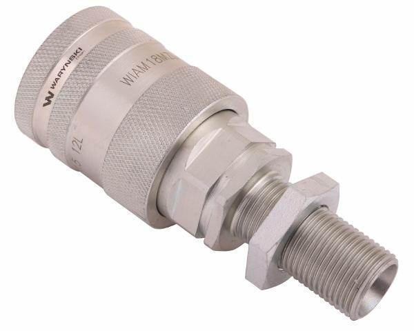 Szybkozłącze hydrauliczne gniazdo long z eliminatorem ciśnienia m18x1.5 gwint zew euro push-pull 9100818gl iso 7241-a waryński