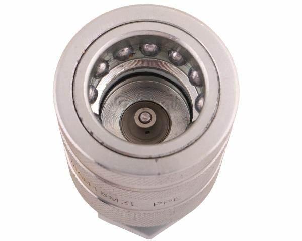 Szybkozłącze hydrauliczne gniazdo long z eliminatorem ciśnienia m18x1.5 gwint zew euro push-pull 9100818gl iso 7241-a waryński - zdjęcie 4