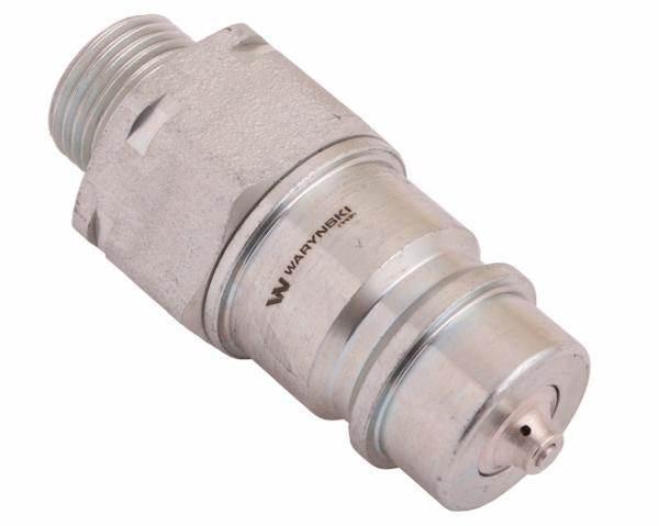 Szybkozłącze hydrauliczne wtyczka z eliminatorem ciśnienia m18x1.5 gwint zew euro 9100818w iso 7241-a waryński - zdjęcie 2