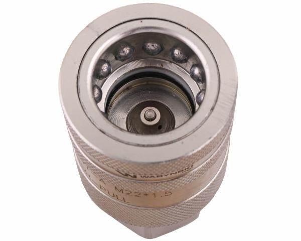Szybkozłącze hydrauliczne gniazdo z eliminatorem ciśnienia m22x1.5 gwint wew euro push-pull iso 7241-a waryński - zdjęcie 3